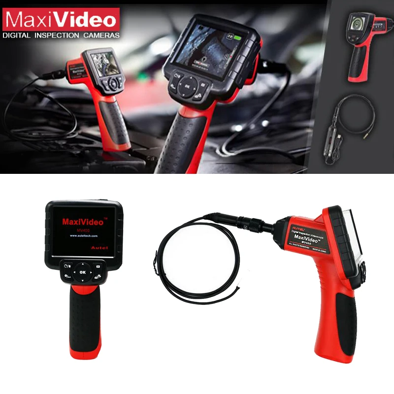 Autel Maxivideo MV400 цифровой 5,5 мм Видеоскоп Автоматическая Инспекционная камера с диаметром 8,5 мм Imager Head широкоугольный фотоаппарат