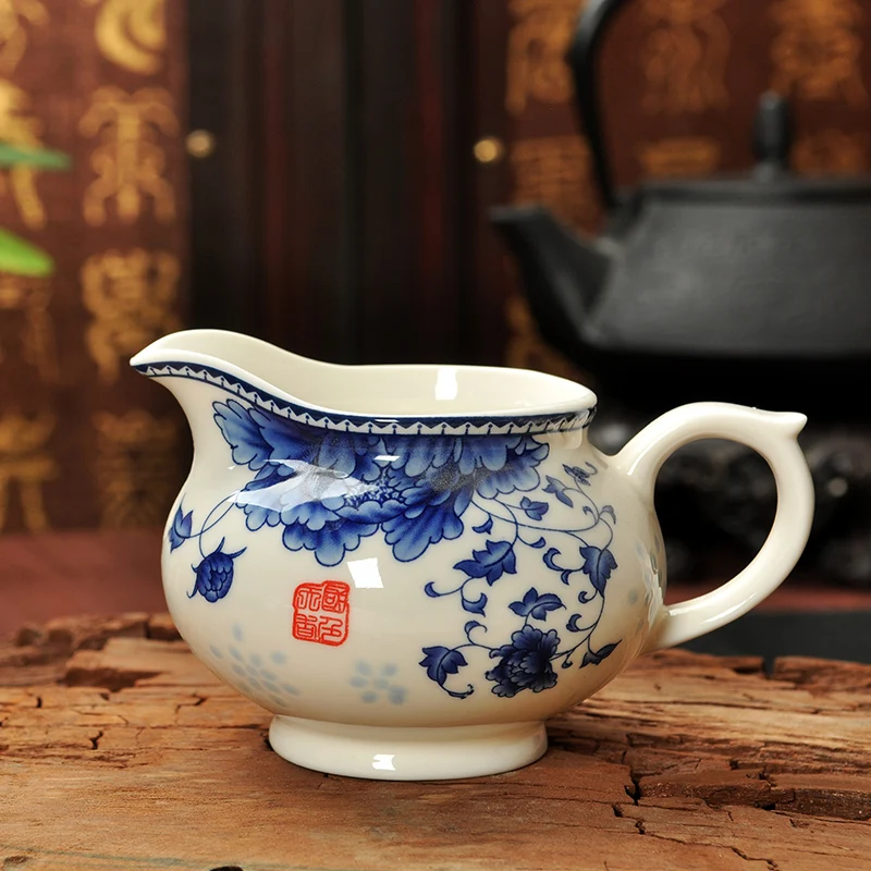 Яркая кружка синий и белый чайный горшок костяной фарфор GaiWan Chahai стандартная