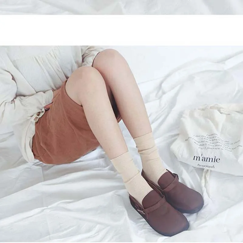 New Product Korean Style Women Harajuku Art Streetwear Funny Happy Socks Cute Candy Color Heap For Girl Gift | Женская одежда
