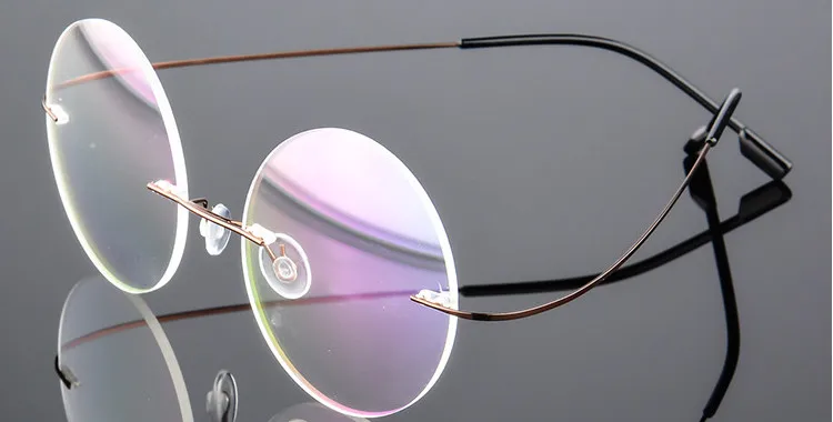 Eyesilove титановые очки без оправы для чтения, ультралегкие женские очки без оправы из сплава, очки для чтения, очки для дальнозоркости+ от 1,00 до+ 4,00 - Цвет оправы: Коричневый