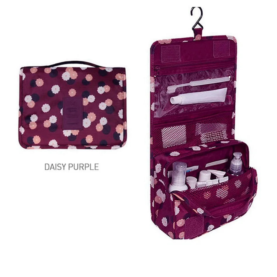 2 Подвесная косметичка для путешествий, женская косметичка на молнии, сумка для макияжа из полиэстера, вместительный чехол для макияжа, сумка-Органайзер для хранения, сумка для ванной - Цвет: 2