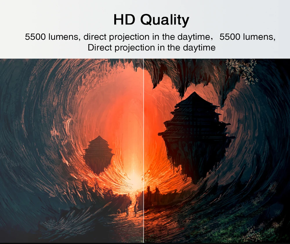 Poner Saund M5 светодиодный проектор 5500 люмен Full HD 1080P двойные HIFI динамики с 10 м HDMI штатив 3D Proyector lcd Vs светодиодный 96
