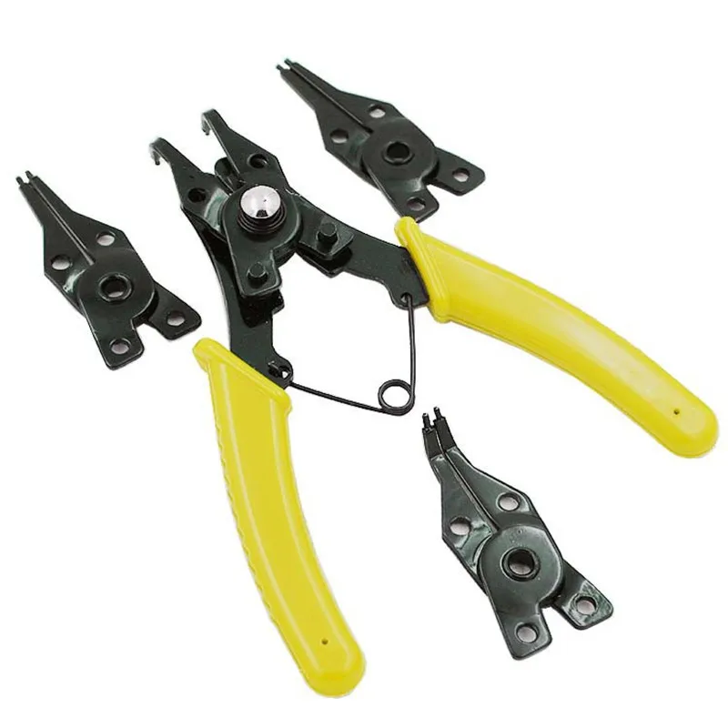 

4 IN 1 Multifunctional Snap Ring Pliers Multi Tools Multi Crimp Tool Internal External Ring Remover Retaining Circlip Pliers @Q