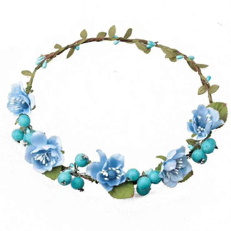 Искусственная лоза ягоды украшение из цветов повязка на голову головной венок DIY