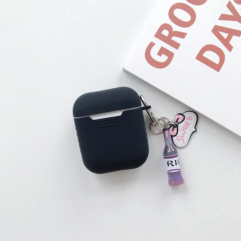 Мультяшный чехол для беспроводных Bluetooth наушников Apple AirPods милый силиконовый с