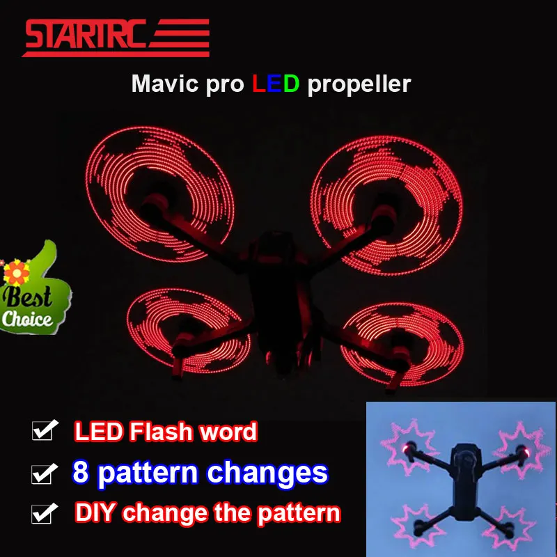 

STARTRC DJI Mavic pro 8331 LED Flash Word Propeller DIY Programmable pattern paddle For DJI Mavic pro platinum Drone Accessories