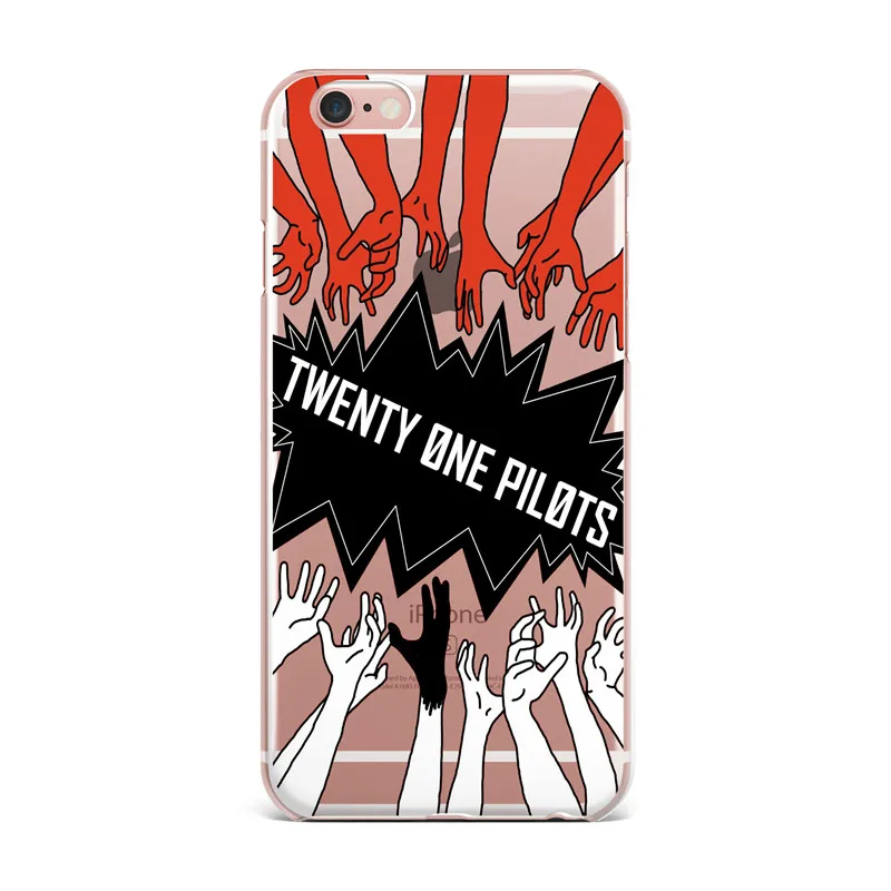 Мягкий прозрачный силиконовый чехол Twenty One Pilots из ТПУ для iPhone X 7 8 Plus 5 6 6S |