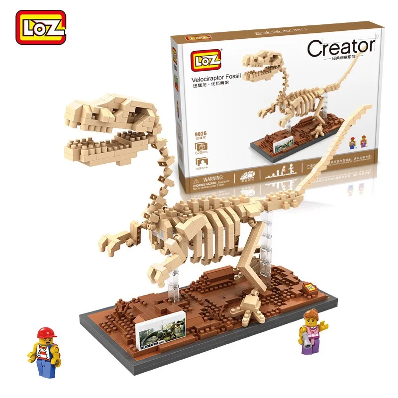 Строительные блоки LoZ Tyrannosaurus Rex Fosiles T череп модель DIY сборка игрушечный