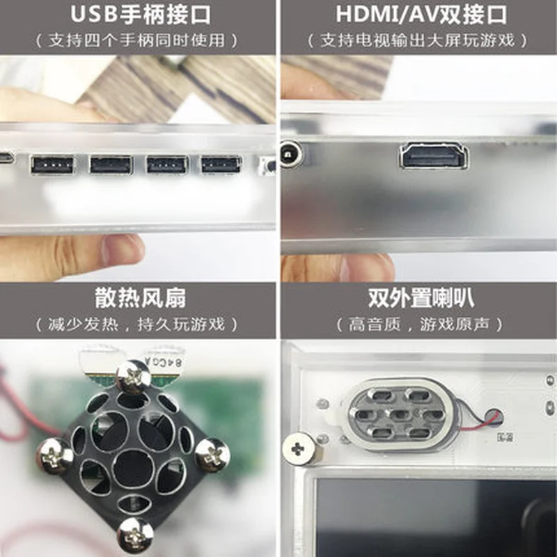 Ручная игровая консоль «сделай сам» с компьютерным модулем Raspberry Pi 3 Lite, 5,0 дюймов, HD ips экран, игровой плеер, Более 11000 игр