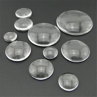 20pcslot 6810121314151618mm clear transparent round glass cabochon beads for diy charm pendant necklace jewelry making