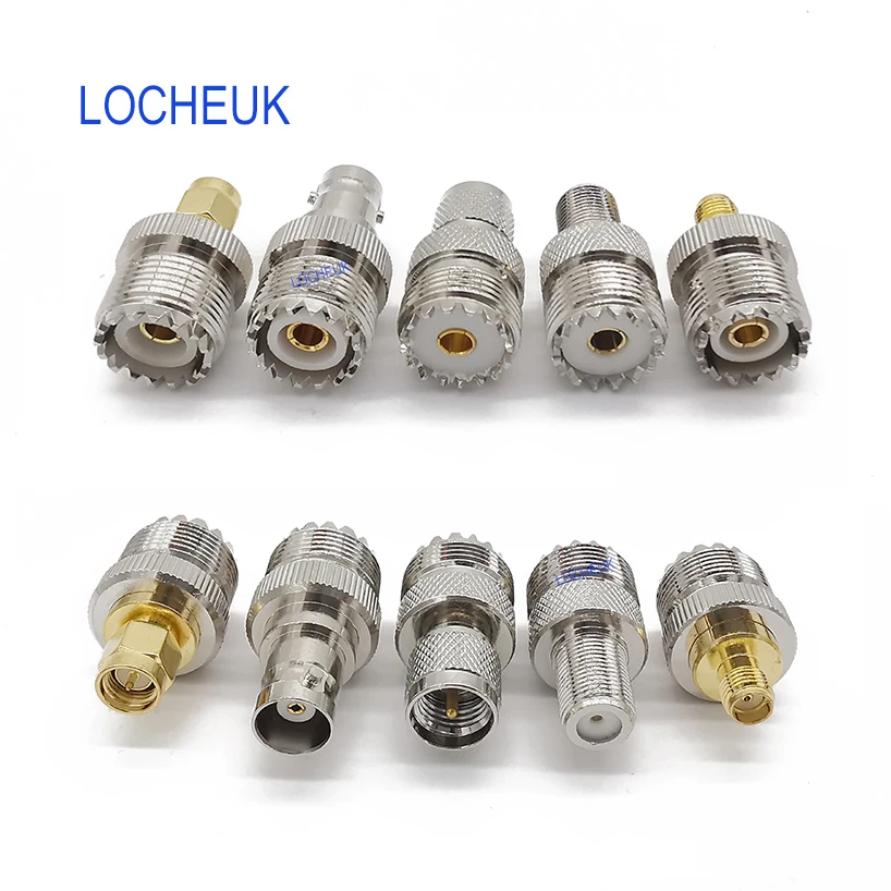 

20 Type RF Coaxial Adapter UHF PL259 RF Adapter Kits UHF to SMA Adapter SO239 UHF to BNC/TNC/F Straight Test Connector