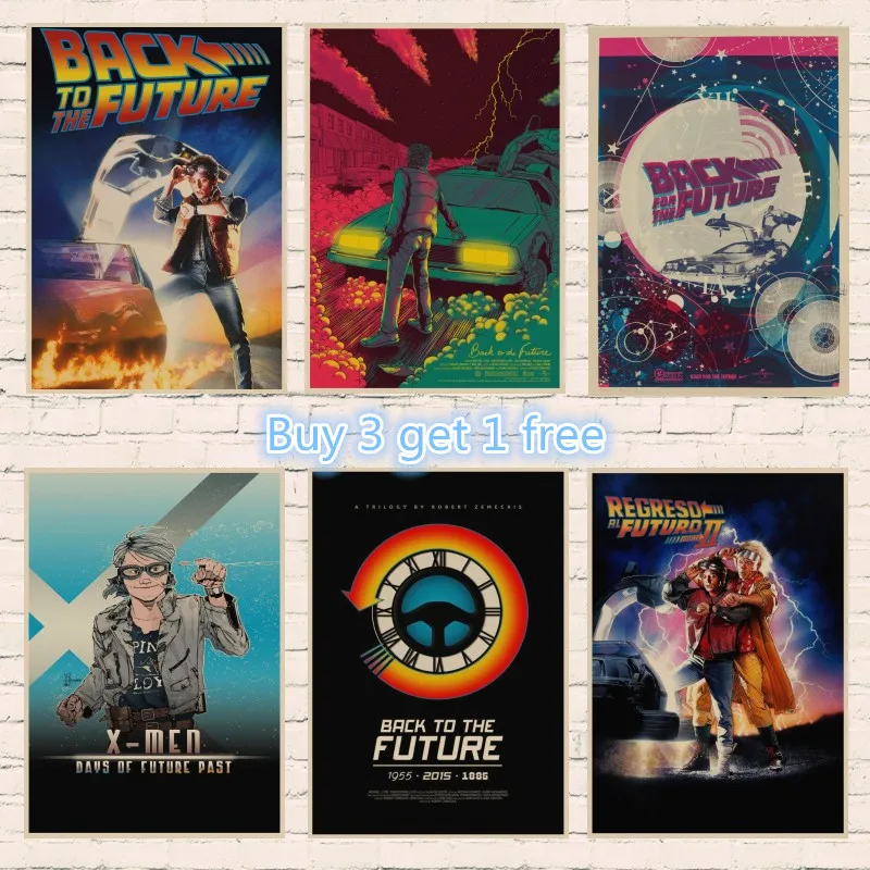 Классический фильм Back To The Future Ретро плакат крафт бумага бумажный постер home decor wall