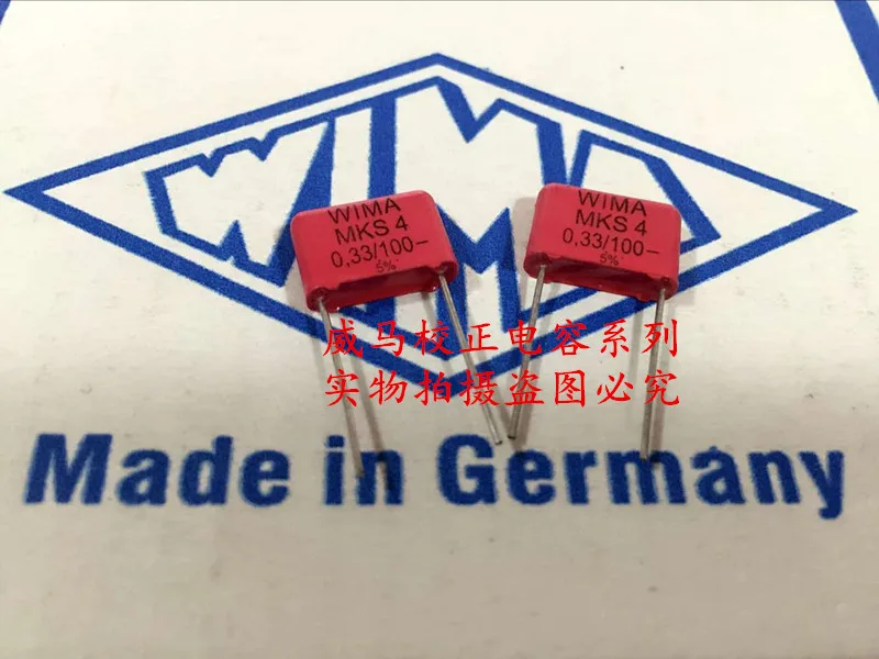 2020 hot sale 10pcs/20pcs German capacitor WIMA MKS4 100V 0.33UF 100V 334 330n P: 10mm Audio capacitor free shipping