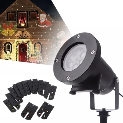 

Christmas Projector Lights Sunsbell Led Landscape Spotlight, 20 Slides Sparkling Projector Light Show 360 Degrees Rotating