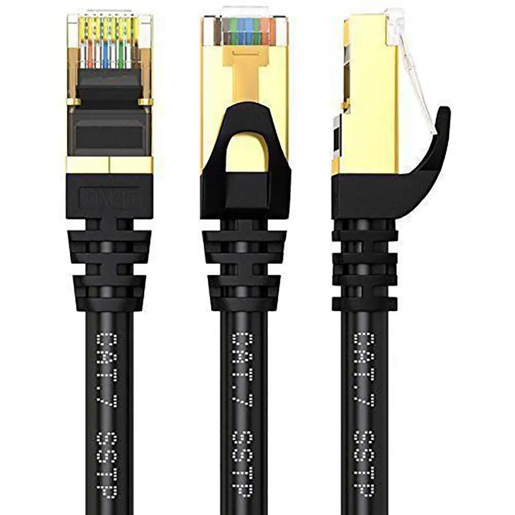 Кабель RJ45 Cat 7 U/FTP позолоченный экранированный сетевой Соединительный кабель Ethernet