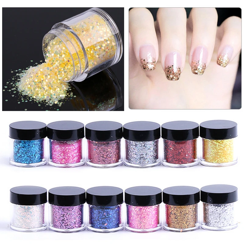 10 мл/коробка BORN QUEEN сладкие цветные шестигранные блестки для ногтей полировочные