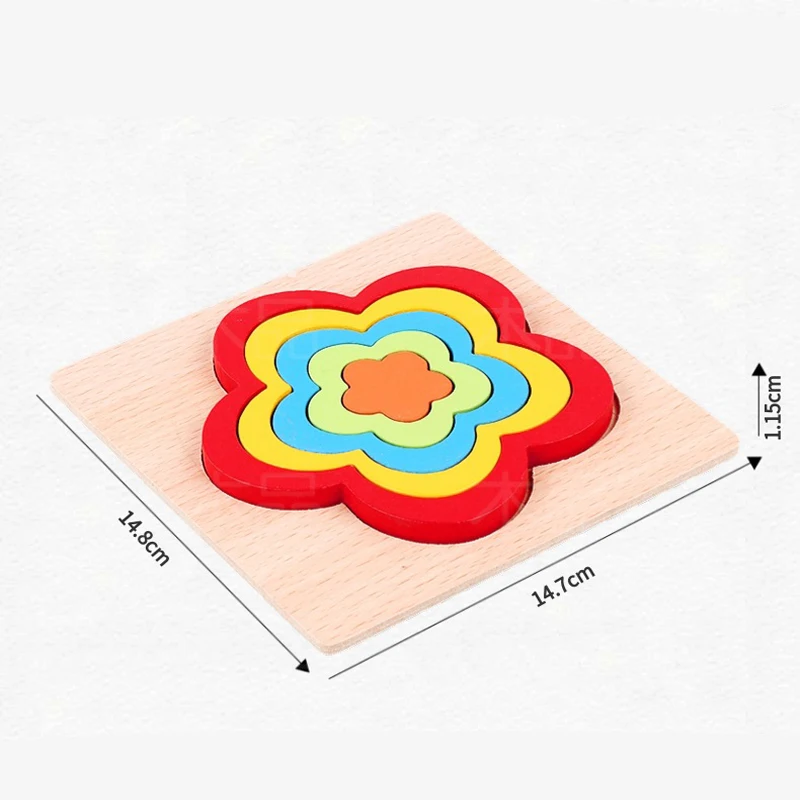 Деревянный пазл калейдоскоп для малышей материалы по методике Монтессори