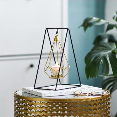 1 комплект скандинавский стиль геометрический дизайн золотой стеклянный