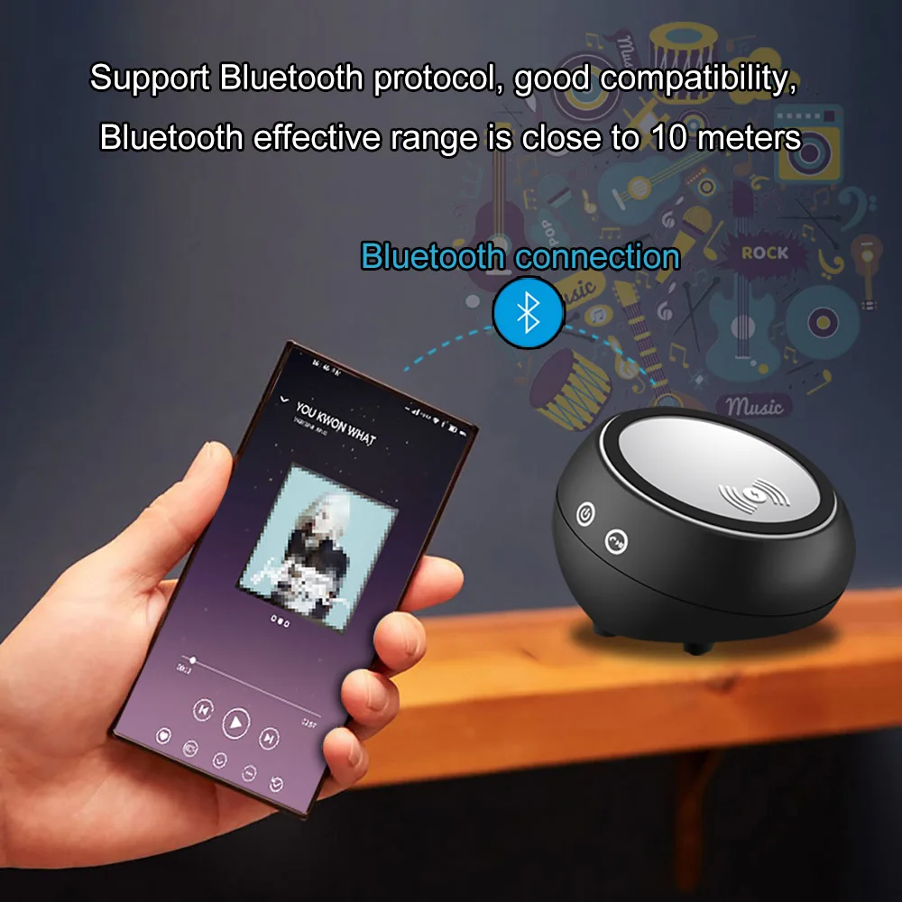Беспроводное быстрое зарядное устройство FDGAO 3 в 1 Qi колонка с Bluetooth Hifi музыкальная