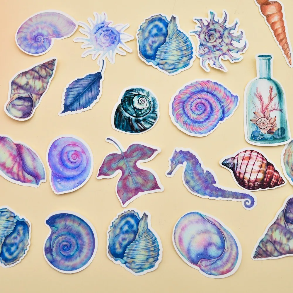 46 шт Kawaii морской наклейка Shell Decoracion журнал, милый дневник блокнот море наклейка Shell s Скрапбукинг хлопья канцелярские принадлежности, школьные принадлежности