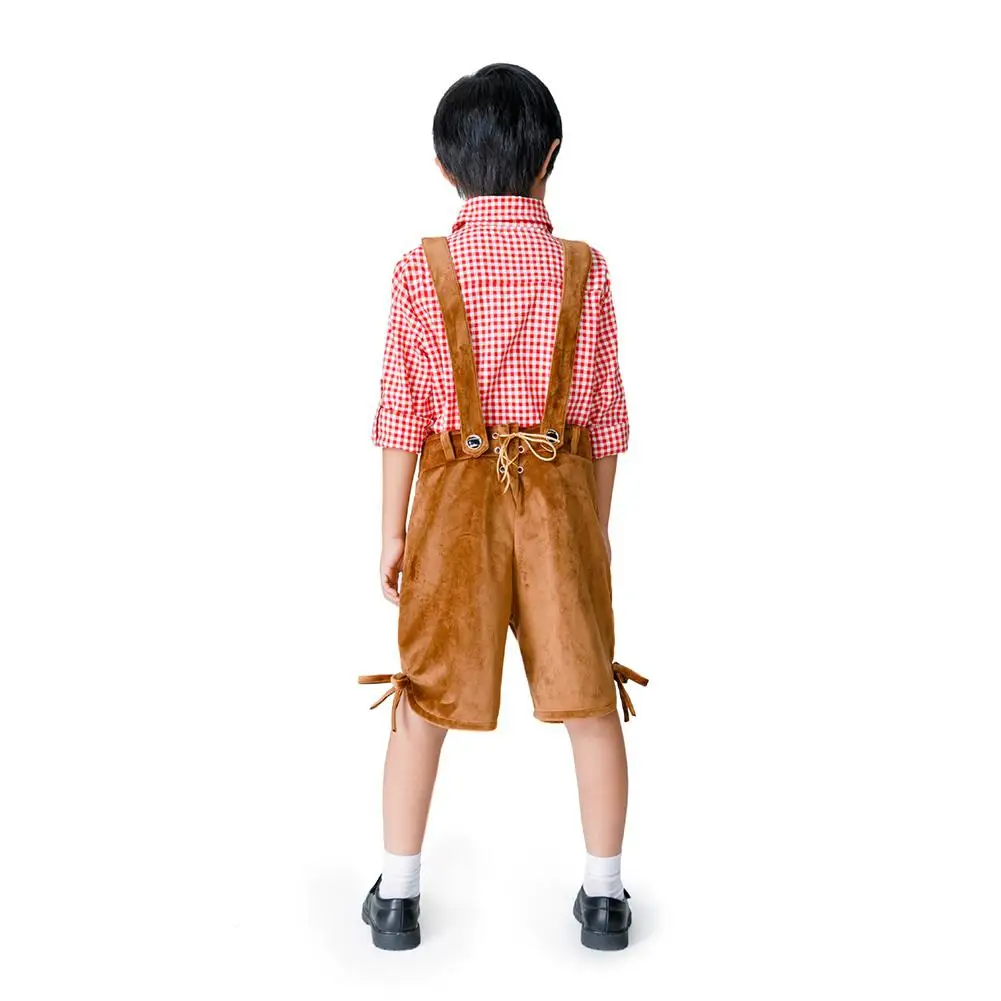 Children Munich Bavarian national costume Oktoberfest Costume Suit Retro Traditional Holiday School Costumes |