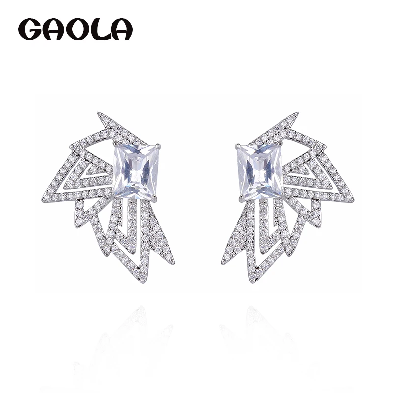 Женские серьги-гвоздики с камнем GAOLA милые из фианита ААА | Украшения и аксессуары