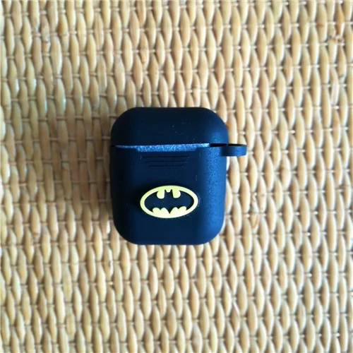 Black Batman 3D мультяшный милый мягкий силиконовый чехол для Apple Airpods чехол для гарнитура для Airpods Box Air Pods чехол Аксессуары для наушников - Цвет: Black Batman