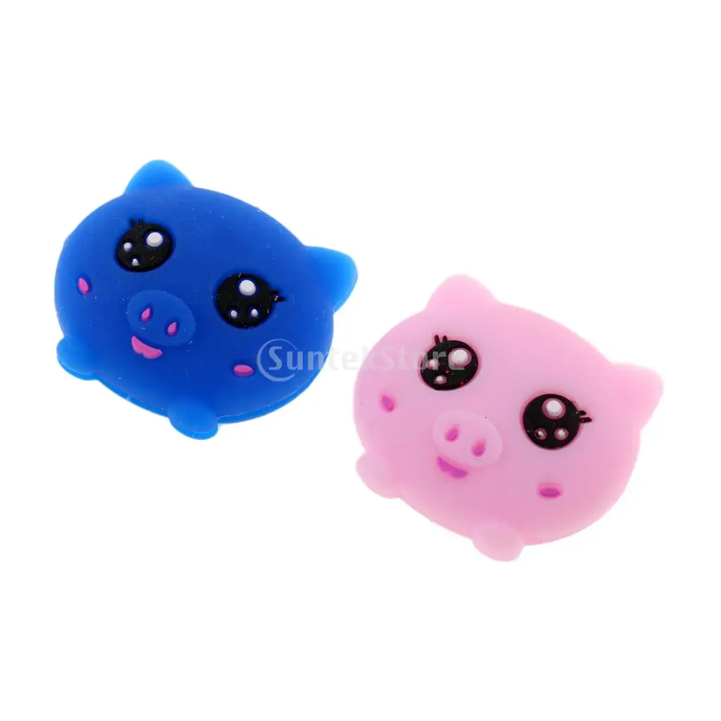 

2 Pieces Tennis Racquet Vibration Dampener Shock Absorber Damper Pig pattern