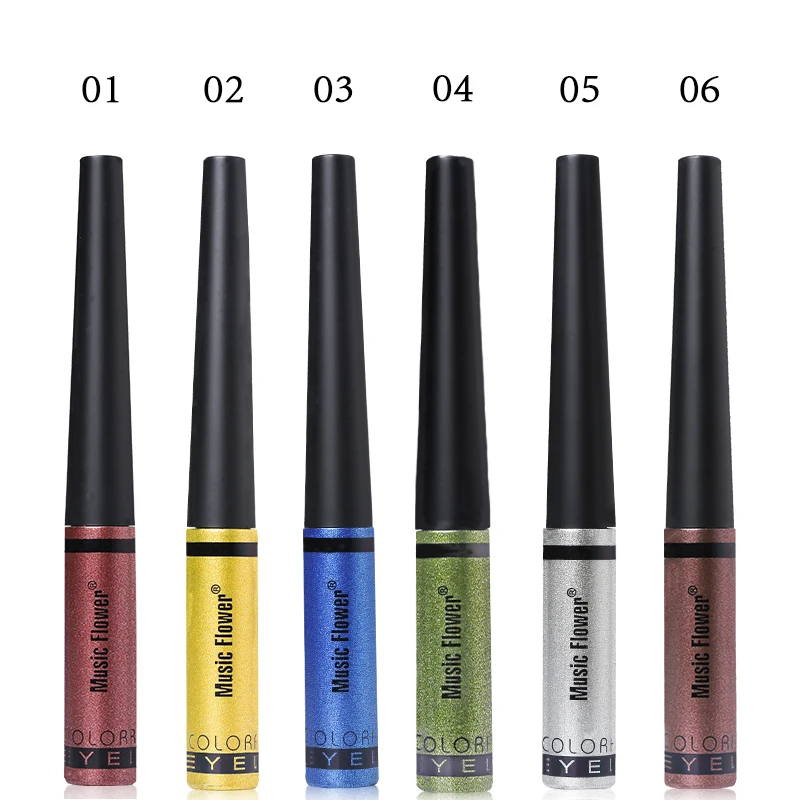 Марка 6 Цвет Shimmer жидкая подводка Pen Осветляющий глаза для макияжа глаз Liner Pencil