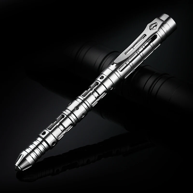 

Ручка H1085 для самообороны, полая тактическая мини-ручка из нержавеющей стали с вольфрамовой сталью для повседневного использования, с окошк...
