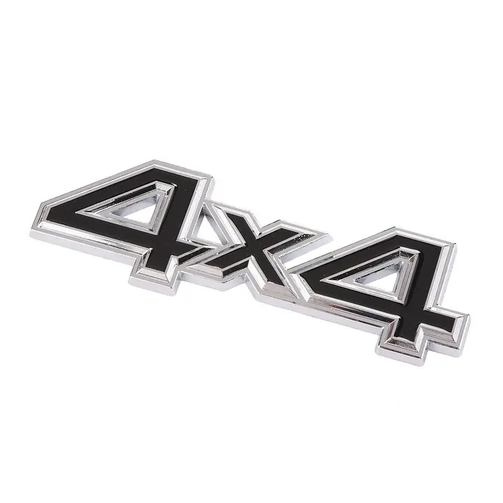 sliver and black 3D металлическая наклейка на автомобиль 4x4 Эмблема для джипа Патриот Вранглер Grand Cherokee Compass Prado автомобильный Стайлинг - Название цвета: sliver and black