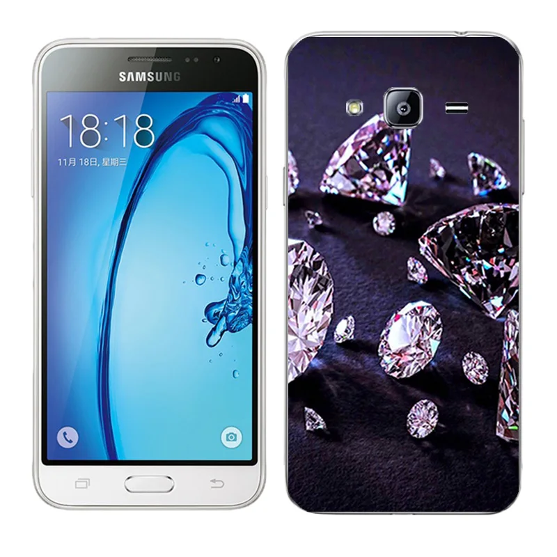 Мягкие чехлы для Samsung Galaxy J3 2016 силиконовые телефонов с изображением туманности