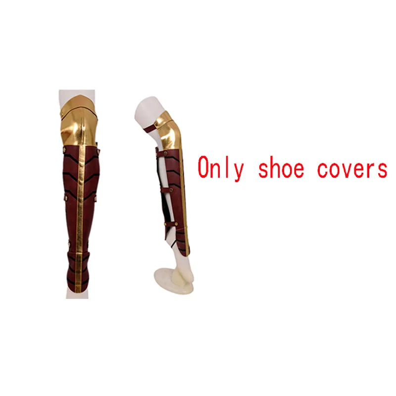 Only shoe covers Лига Справедливости, чудо-женщина, косплей, костюм Чудо-женщины, костюм супергероя, нарядное платье, костюм на Хэллоуин для женщин, взрослых, детей, девочек - Цвет: Only shoe covers
