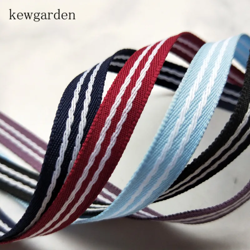 Kewgarden 10 мм крашеные атласные ленты в полоску вручную изготовленная лента для