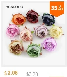 HUADODO, 10 шт., 5 см, гвоздика, цветочные головки, шелковые искусственные цветы для дома, свадебные украшения, сделай сам, рождественские искусственные цветы