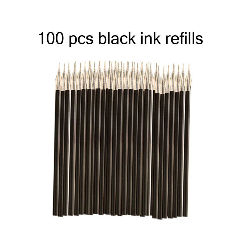 100 PCS black refill 20 шт Кристальные шариковые ручки для письма, роскошные стразы с бриллиантами и драгоценными камнями, модная ручка, пуля, журнал поставок для девочек, рождественский подарок - Цвет: 100 PCS black refill
