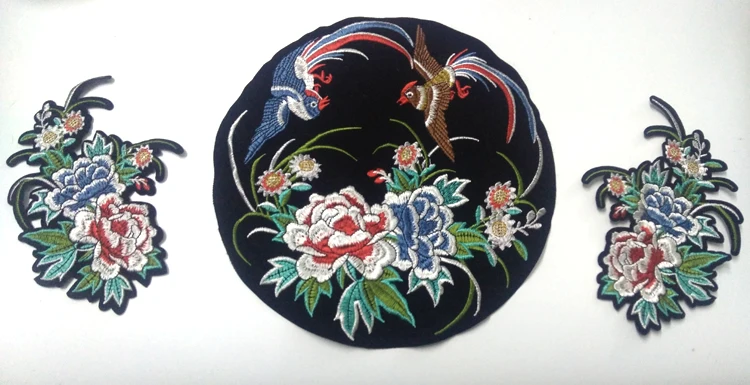 Большой пижамный комплект с вышивкой в виде птицы пиона кружевная паста