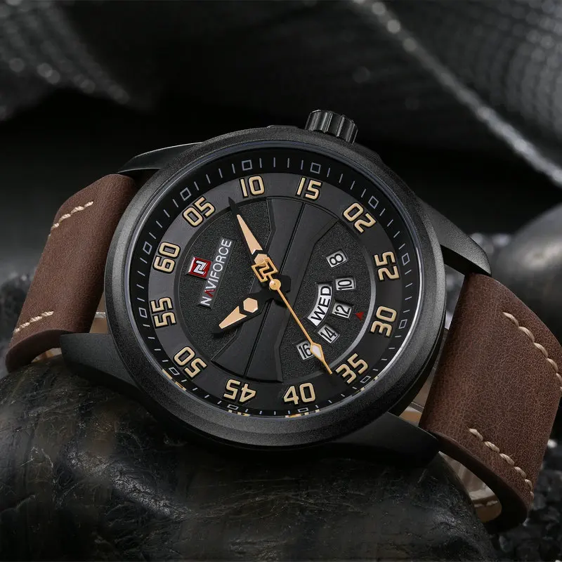2018 мужские спортивные часы водонепроницаемые брендовые NAVIFORCE Аналоговые