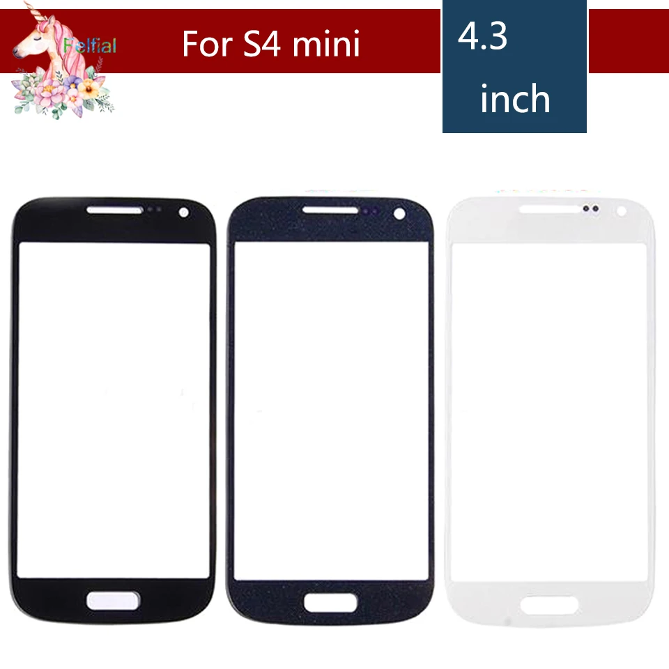 

10pcs/lot High Quality For Samsung Galaxy S4 mini i9190 i9195 i9192 Front Outer Glass Lens Touch Screen Panel Replacement