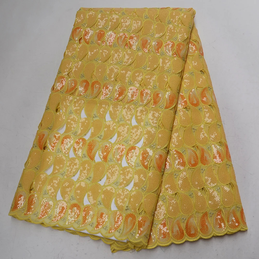 

Latest Nigerian lace fabrics sequence embroidery organza lace high quality sequins African french tulle lace fabric for wedding