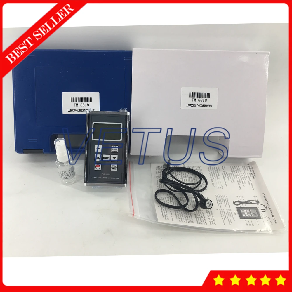 TM-8818 Digital Ultrasonic Thickness Gauge Meter Tester With 0.75 to 400mm Range Steel Aluminum Measuring Instrumnet | Инструменты