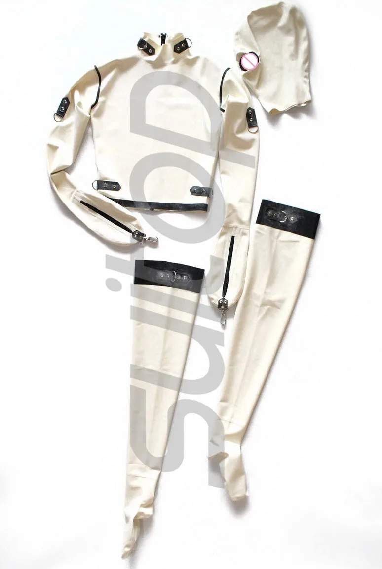 100% nature latex handmade catsuit white sexy latex catsuit 0.4mm thickness hot sale latest sexy rubber clothes whole sets
100% nature latex handmade catsuit white sexy latex catsuit 0.4mm thickness hot sale latest sexy rubber clothes whole sets