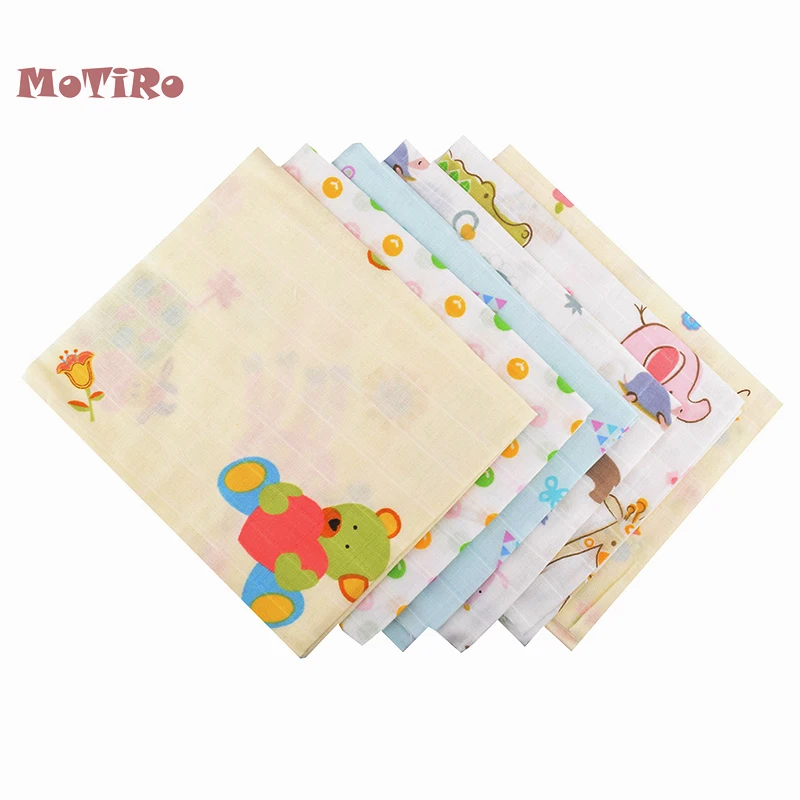 MoTiRo половина метра хлопок двухслойная газовая ткань для DIY/Шитье/стеганое