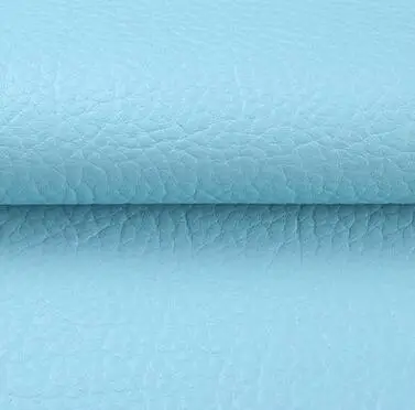 Light Blue 100*138 см личи синтетическая искусственная кожа ткань искусственная кожа ткани DIY сумки Диван украшения Швейные материалы Однотонная искусственная искусственная кожа Ткань для шитья DIY Сумка Обувь Материал - Цвет: Light Blue