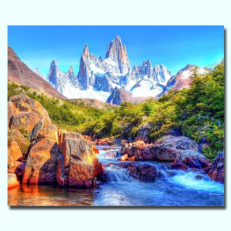 

5D DIY full drill Diamond Painting landscape mountain Cross Stitch 3D Diamond Scenery diamond Embroidery rhinestones Baby gift