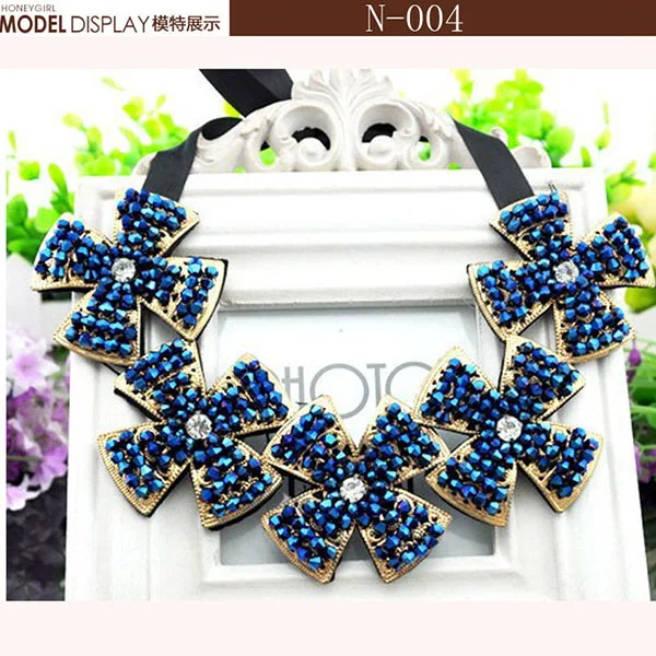 Модные хрустальные бусы очаровательное колье популярные плетеная веревка