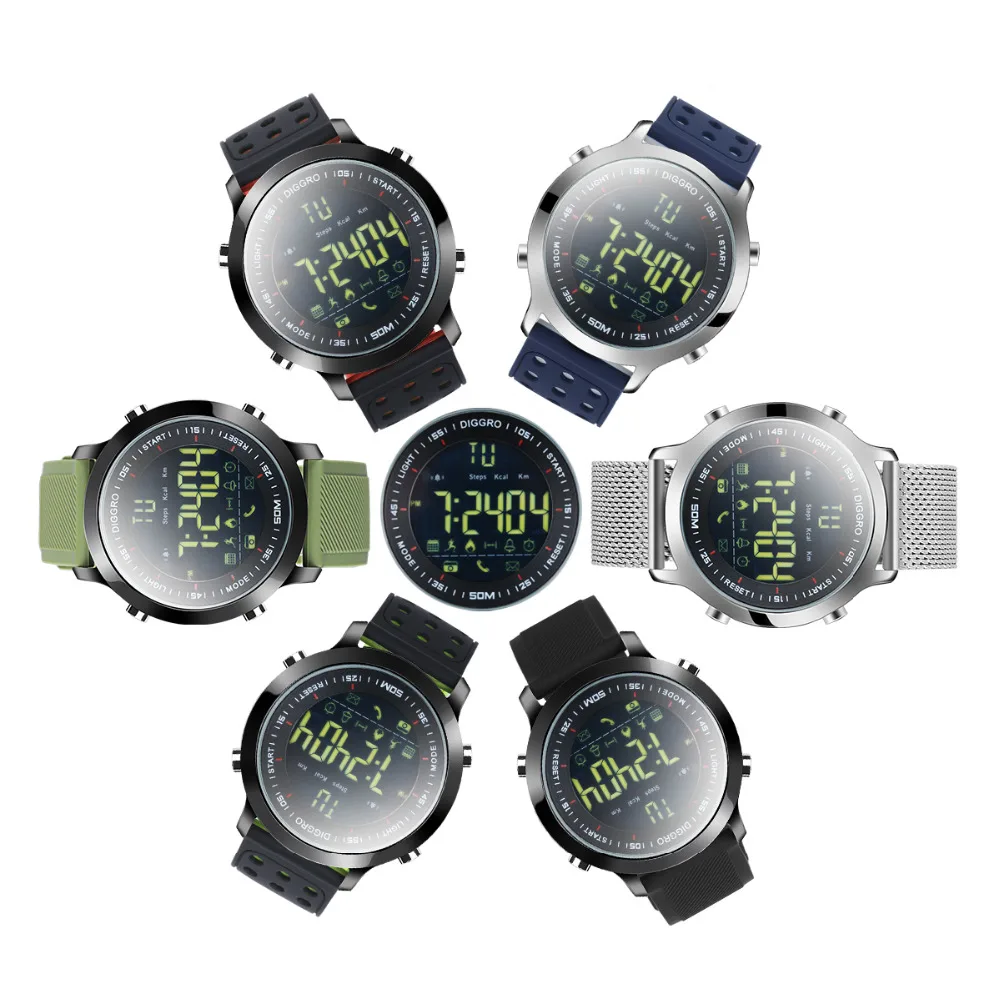 AOSMAN спортивные умные часы EX18C Bluetooth 4,0 спортивные часы 5 АТМ Водонепроницаемость уведомления о звонках дистанционное управление будильник