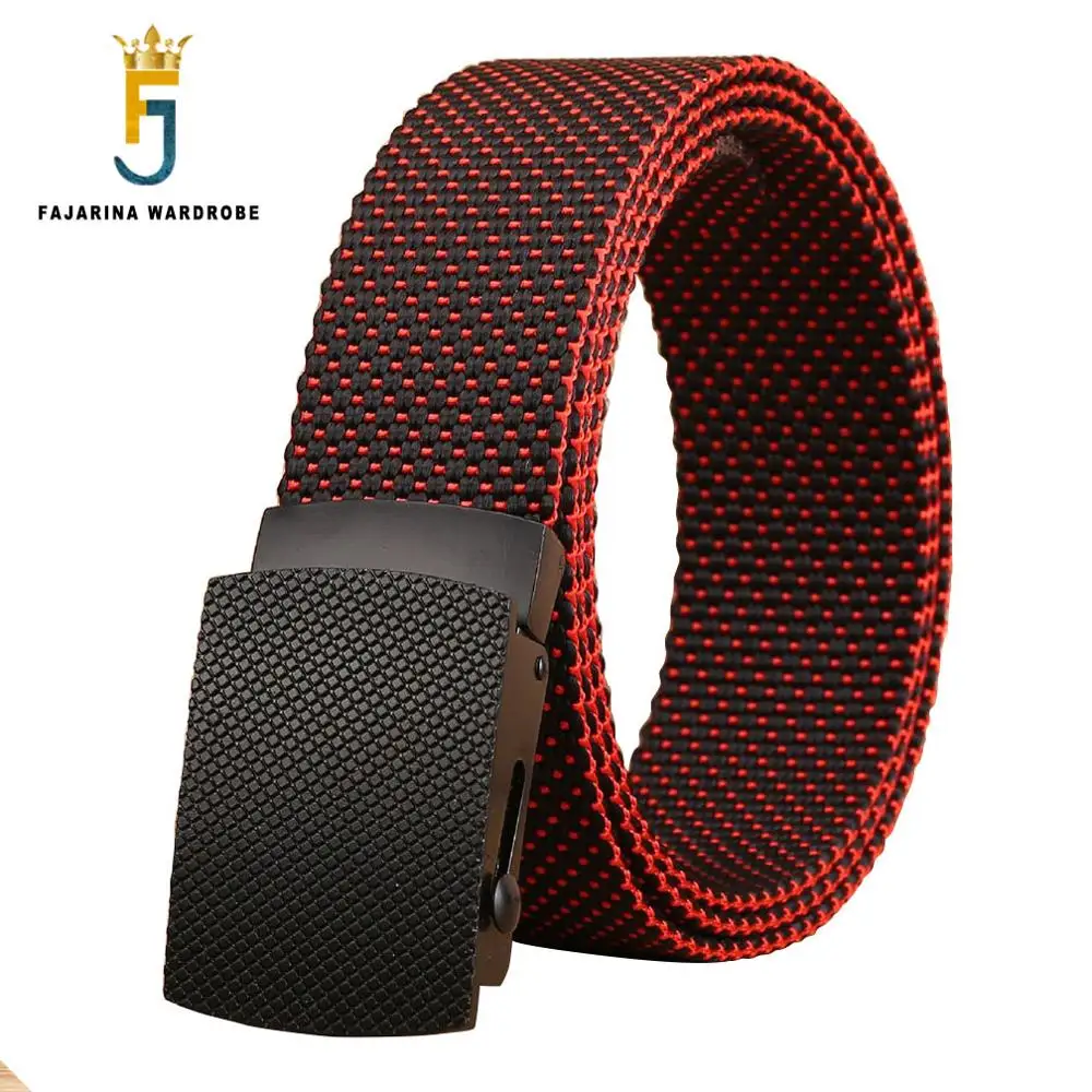 FAJARINA New Unisex Quality Canvas Automatic Styles Straped Female Patchwork  Novelty Male Belts for Women 38mm Width CBFJ0035