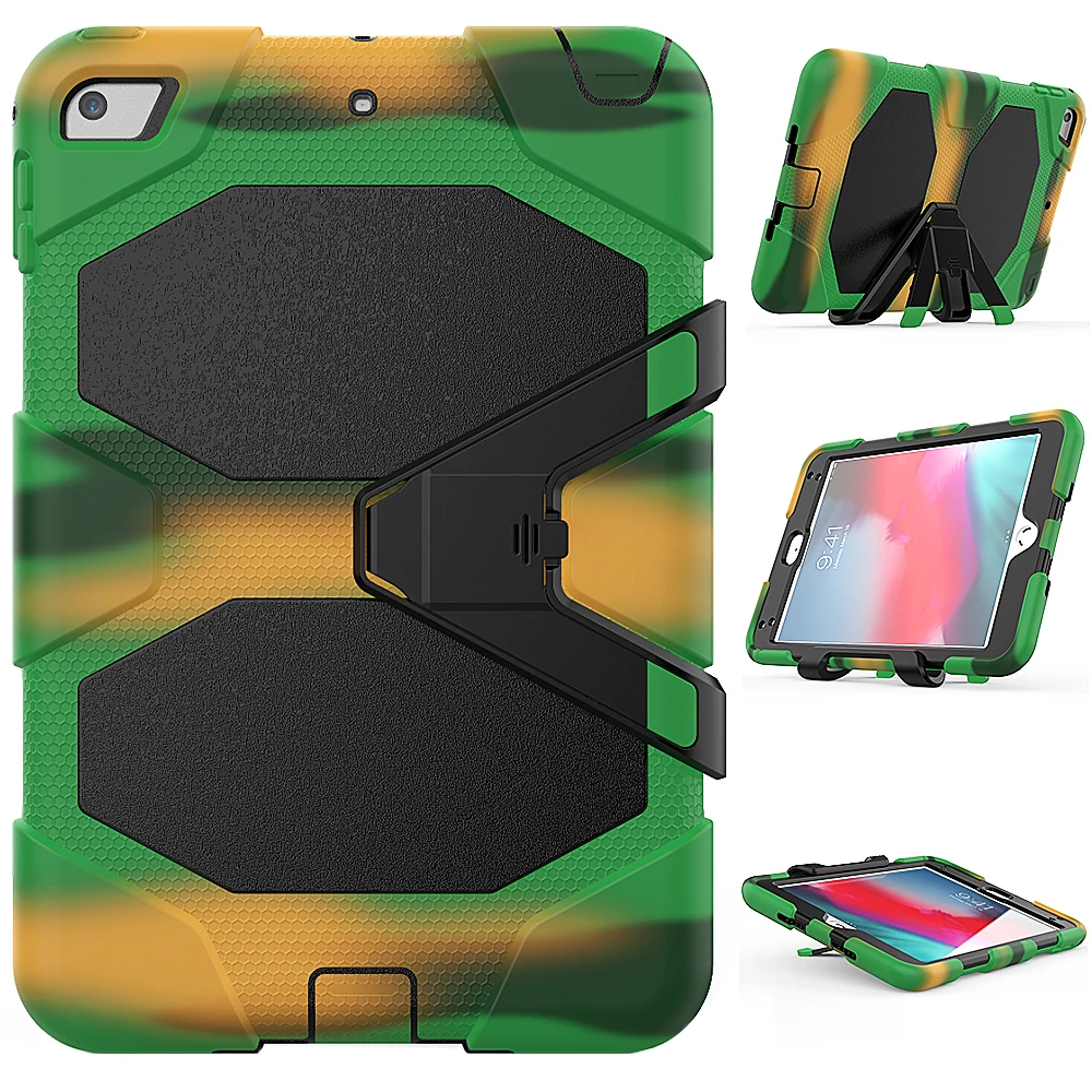 

For iPad Mini 5 2019 Case Cover Shockproof Silicone Heavy Duty Stand Full Body Protective Shell for iPad Mini 4 5