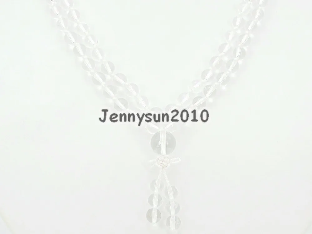 

Натуральный прозрачный кристалл 6 мм Камни буддийские 108 бусин Молитва Мала узел ожерелье многоцелевой 5 нитей/упаковка